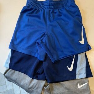 Nike Kids' Blue and Gray Shorts Duo